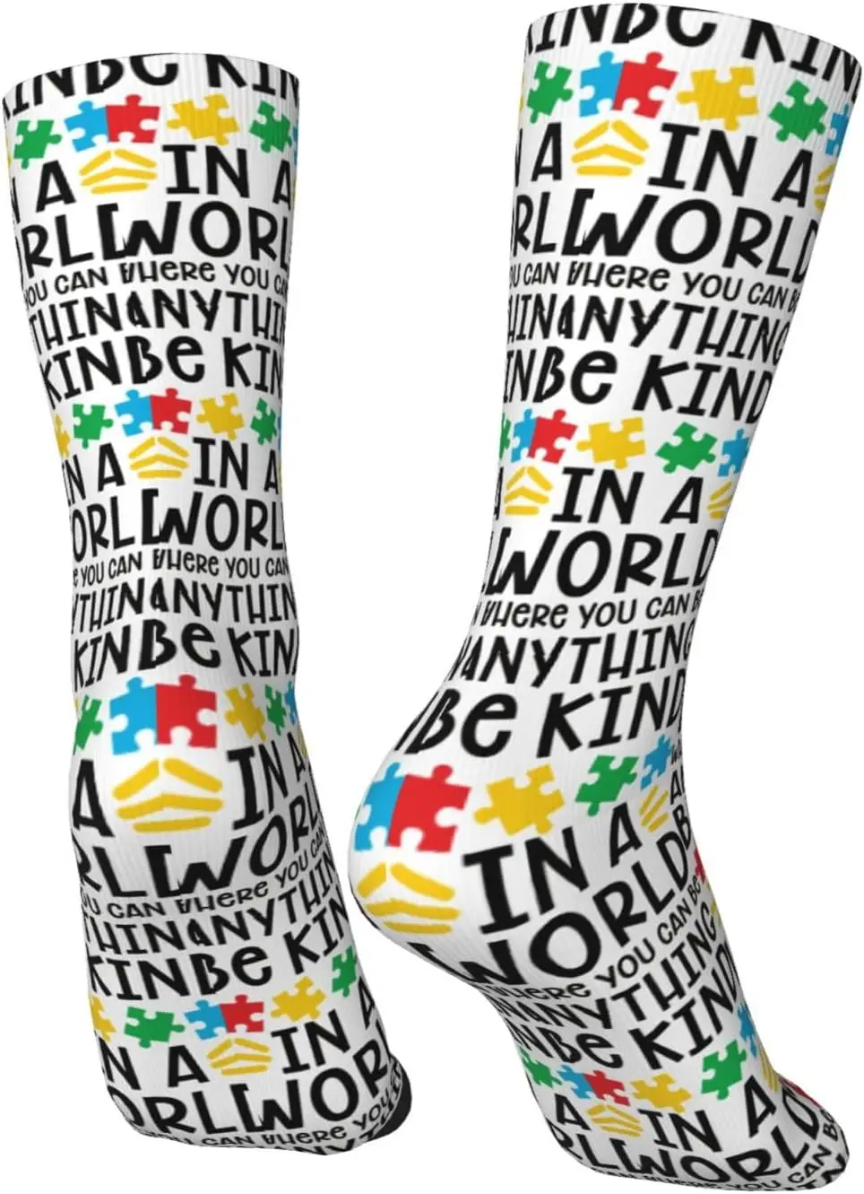 التوحد الجوارب مضحك التوحد الوعي الجوارب تخزين للكبار النساء الرجال المراهقين التوحد الهدايا تنفس عدم الانزلاق الرياضة #3