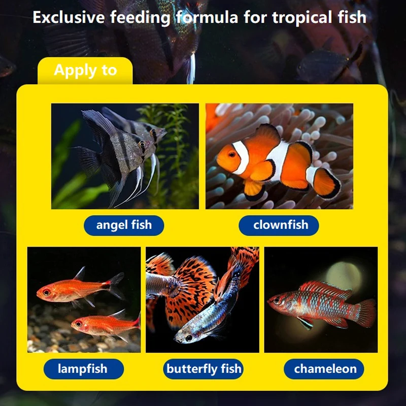 Special Granular Fish Feed for German,Colorful Angelfish,Natural ColorEnhancing Tropical Clownfish,Chameleon Fish Food,100ml/30g