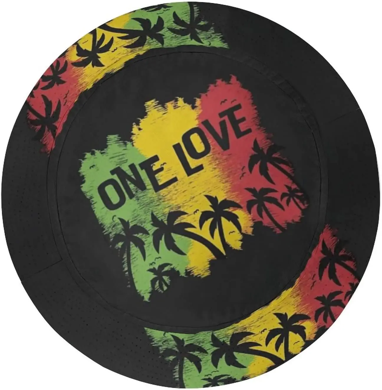 One Love Music Reggae Rasta Jamaican Men's Women's Bucket Hat Summer Vacation Travel Beach Sun Hat Packable Lightweight Outdoor 3