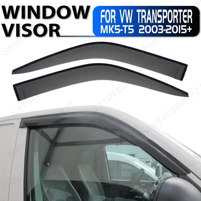 4Pcs Window Visor For Volkswagen VW Transporter MK5-T5 2003-2015 Weathershield Sun Rain Deflector Guard Car Window Deflector