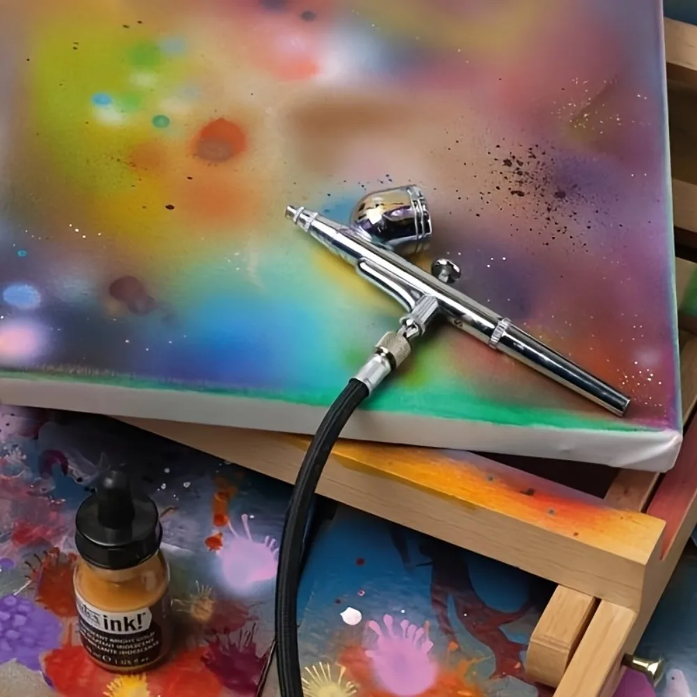 HY470 Dual-Action Airbrush, 0,3mm Düse — Perfektes Airbrush-Set für Kunst, Nagelkunst, Modellbau, Künstlerische Gestaltung & DIY-Enthusiasten – Detail 4
