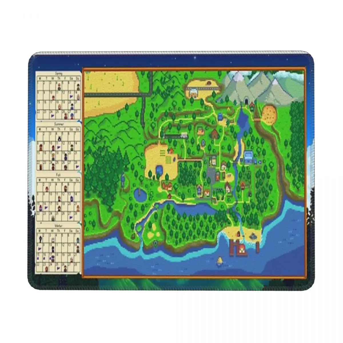 

Stardew Valley - Map & Calendar Desk Mat Mouse Pad Gaming Laptops Mousepad Gamer Carpet Keyboard Mat Desk Protector