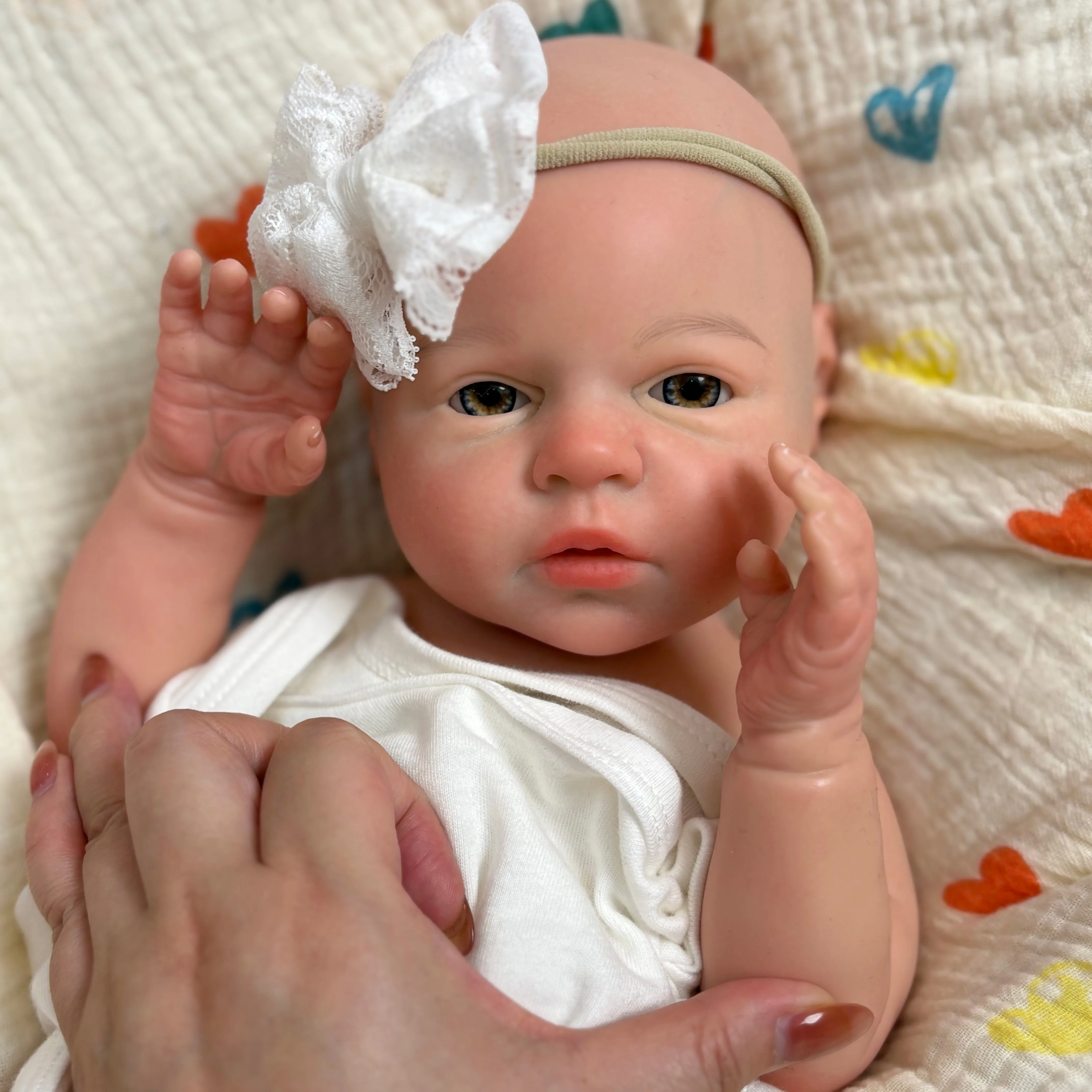18 Inch Washable Soft Silicone Reborn Girl Doll, Realistic Hand Painted Skin, Extra Outfit, Ideal Gift, Bebe Reborn De Silicona - view 2