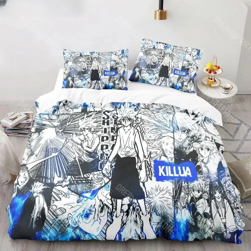 3D Print Hunter Killua Zoldyck Hunter Bedding Set for Boys Girls Duvet Cover Pillowcase Twin Queen King Full Single Double Sizes