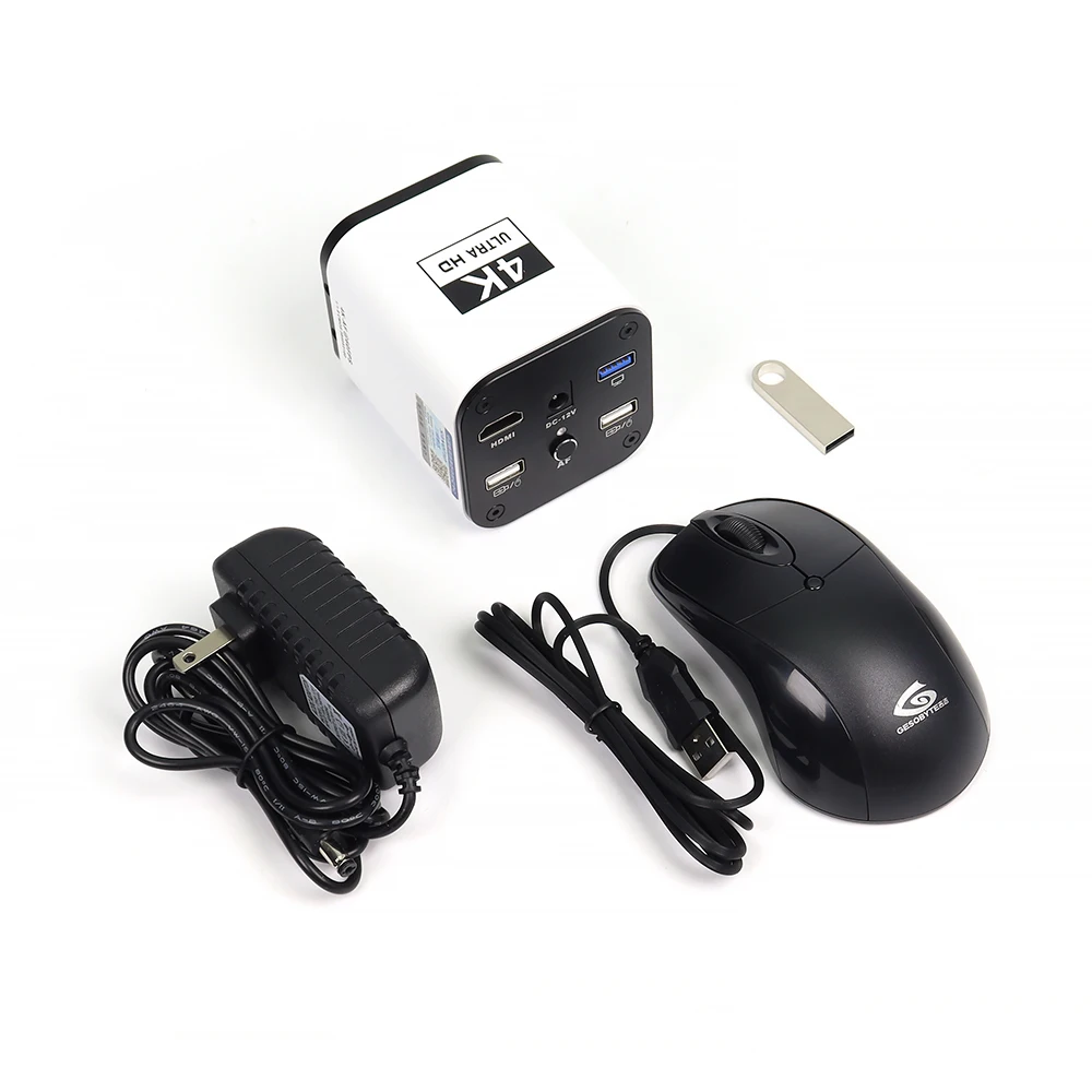 4K Video CCD Camera 8MP FHD High Image Built-in Measurement Autofocus Microscope Camera
