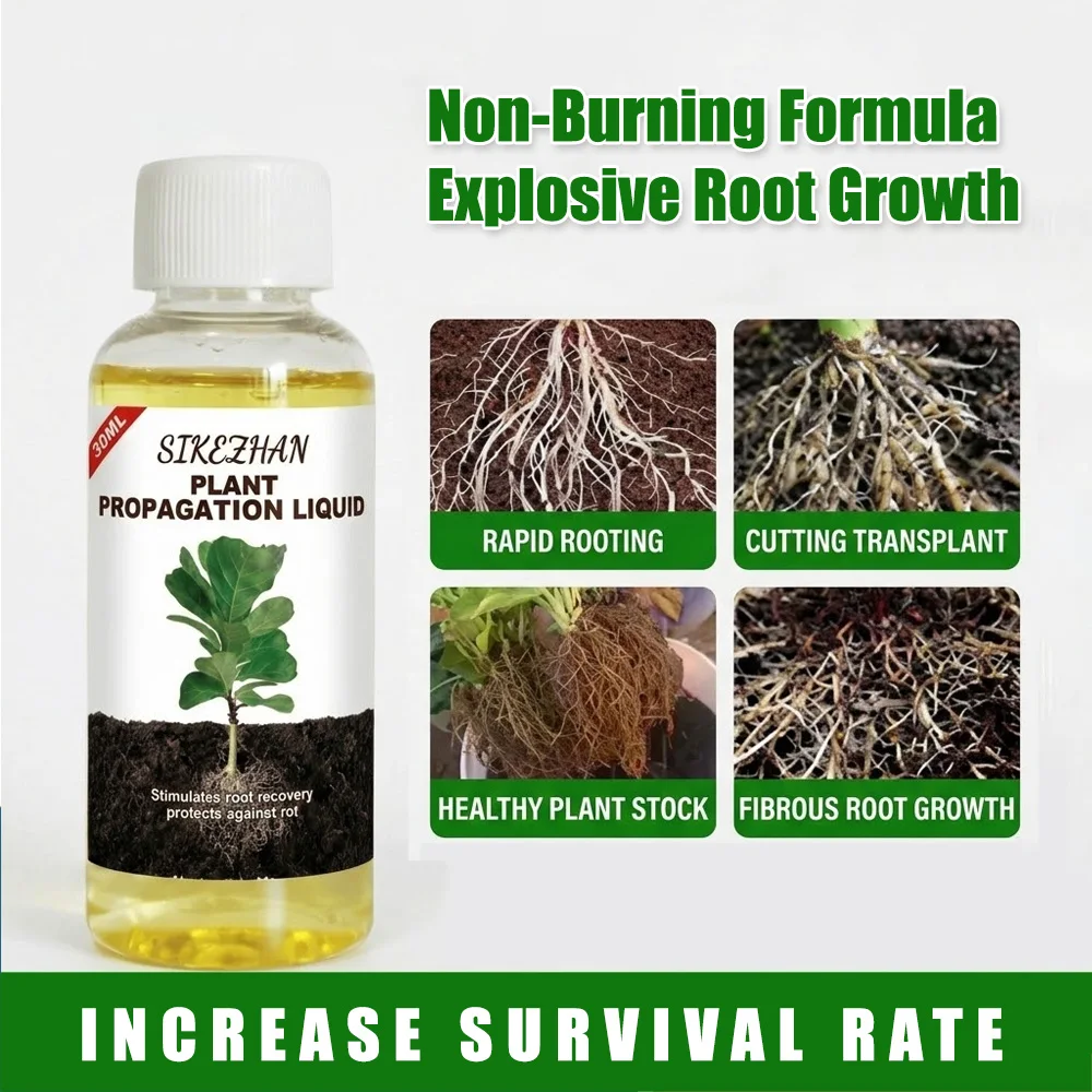 Concentrado de Hormona de Enraizamiento Líquido de 35 ml para Esquejes de Plantas, Estimulador de Enraizamiento Rápido, Fertilizante, Herramienta de Propagación SIKEZHAN