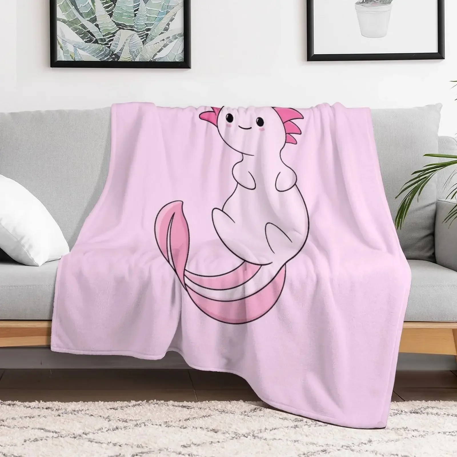 cute axolotl - cute axolotl design Throw Blanket Decorative Throw Moving For Decorative Sofa Blankets For Bed Blankets