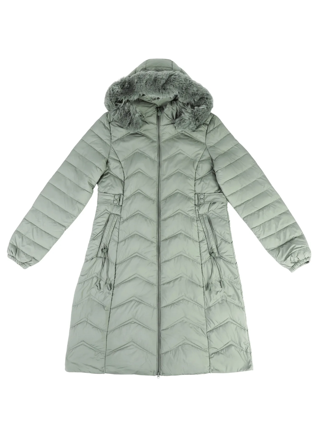 2025 Winter Long Cotton Jacket Over The Knee Slimming Down with Fur Collar Women's Cotton Jacket