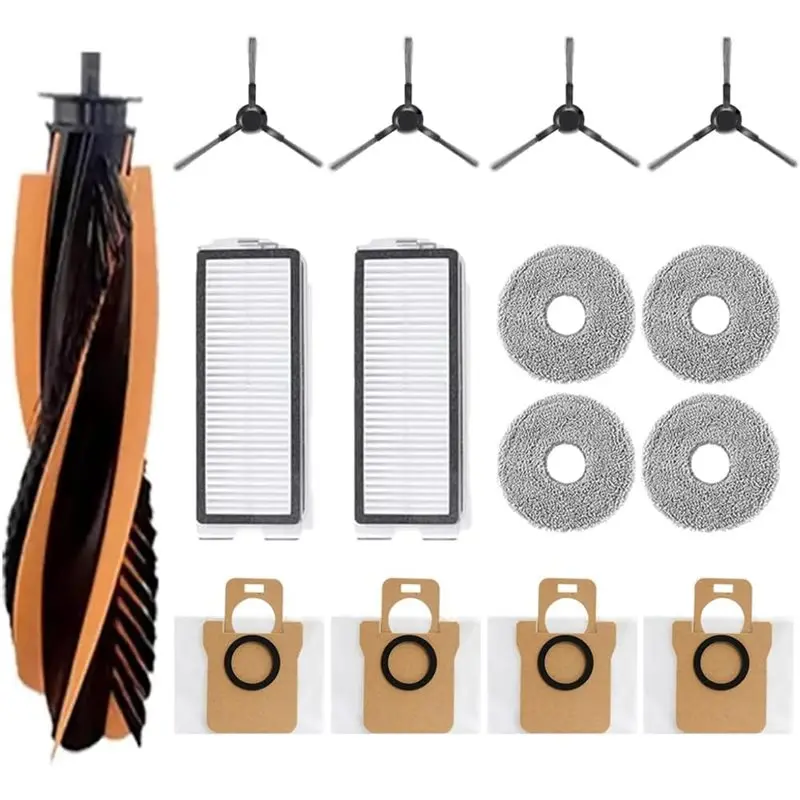 

B43C 15Pack Replacement Accessories For JONR P20 Pro Robot Vacuum- Main Side Brush, Hepa Filters, Mop Cloths, Dust Bags