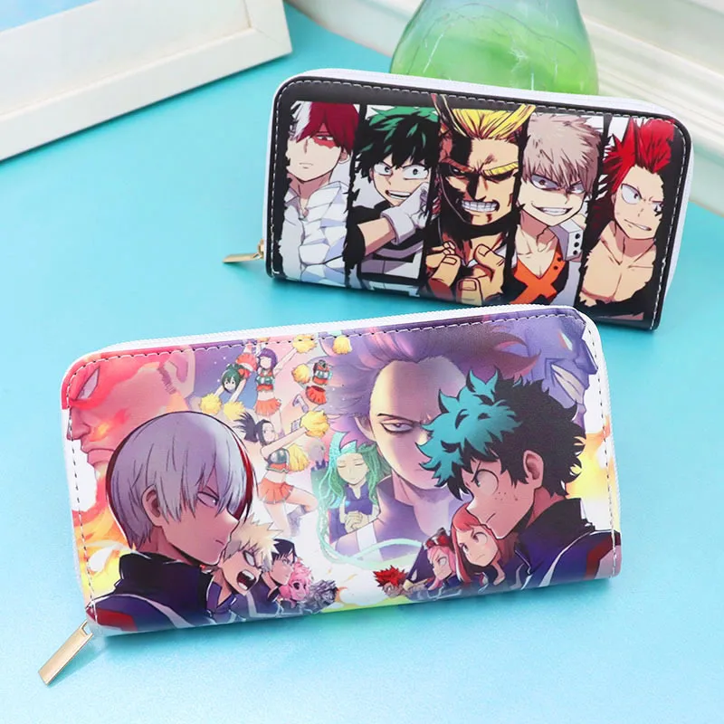Carteras multicapa de cuero PU con dibujos animados de Anime My Hero Academy Tokyo Avengers, billetera para Cosplay, monedero con cremallera