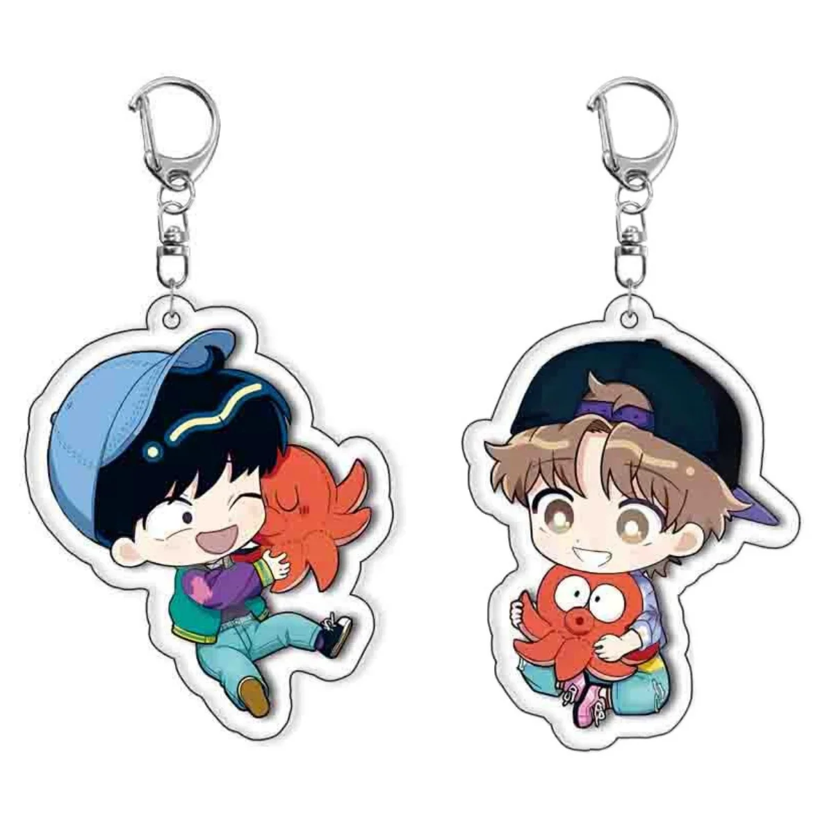 Anime Go For It, Nakamura-kun Acrylic Keychain Okuto Nakamura Aiki Hirose Cute Character Keyring Bag Charm Fans Collectible Gift image 3