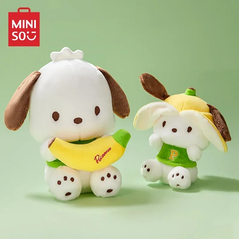 

MINISO Sanrio Pochacco Banana Series Soft Plush Doll Cartoon Pillow Children Toy Sofa Decorative Birthday Xmas Gifts