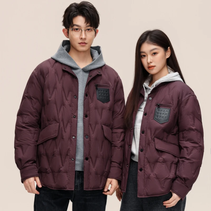 

GIOIOMen's Down Jacket，Autumn and Winter Lightweight White Duck Down Filling Warm Down Cotton Jacket Coat