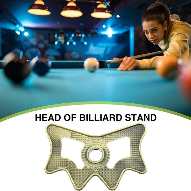 Portable Billiard Bridge Head Brass Slip-on Moosehead Bridge Head for Billiard Pool Cue