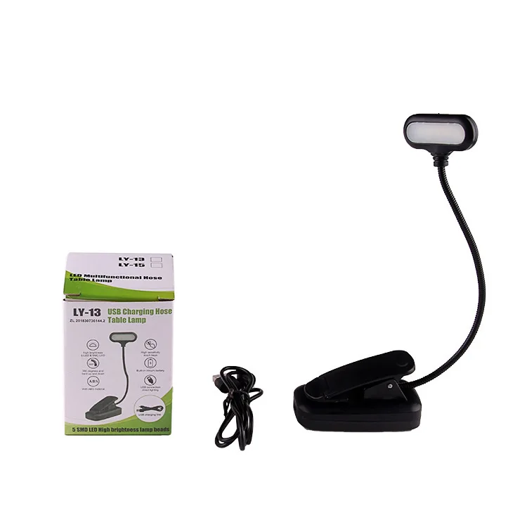 New USB Clip Desk Light LED Rechargeable Reading Eye Protection Book Lamp Portable Children's Bedroom Mini Bedside Table Lamps