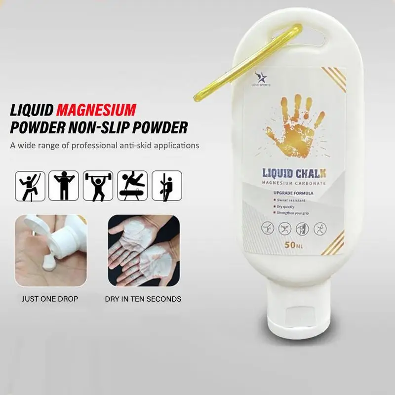 Sports Chalk For Hands Liquid Gym Chalk Magnesium Powder Chalk Powder For Long-Lasting Grip Lifting Chalk -Free Rock Climbing