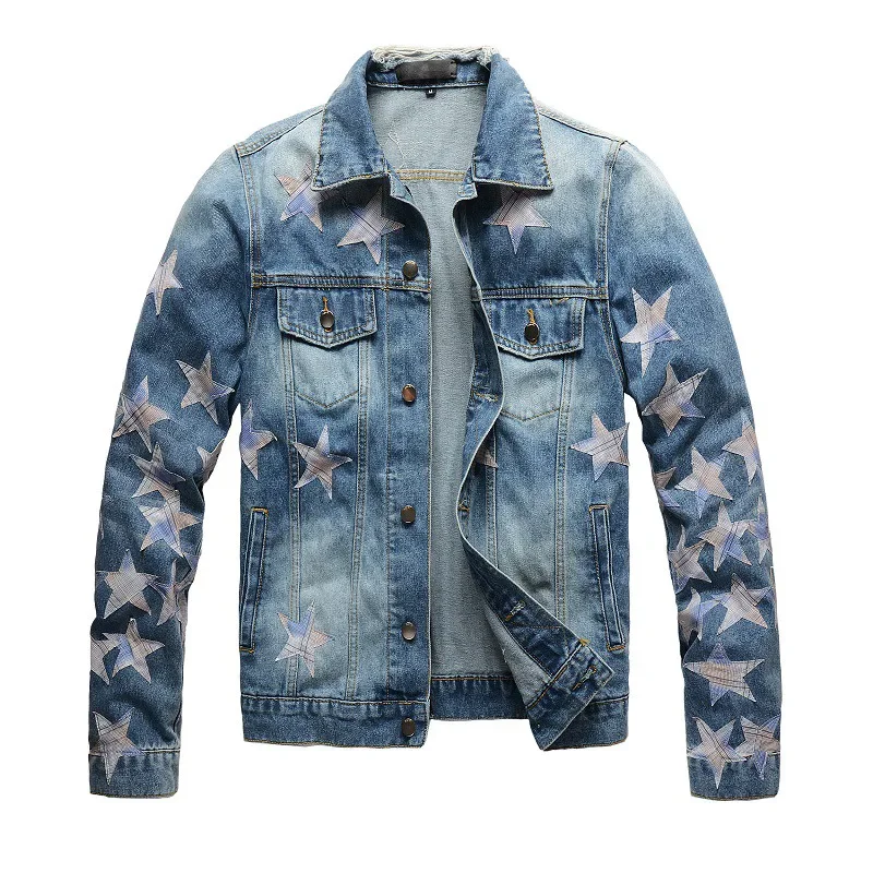 

Men's Denim jacket 2023 Autumn Winter Casual Pure Cotton Slim Fit Stylish Motorcycle Jean Jacket Streetwear Men Coats