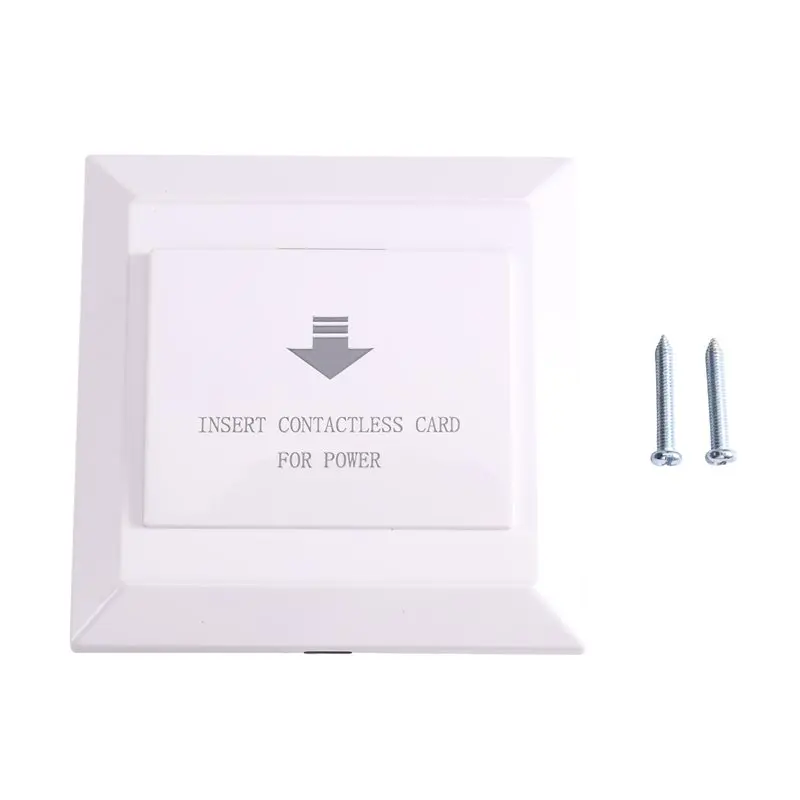 [NEW A09R!】 For Hotel Room Electronic 220V Voltage 40A Insert Card Energy Saver Switch For Hotel Energy Saving Switch White