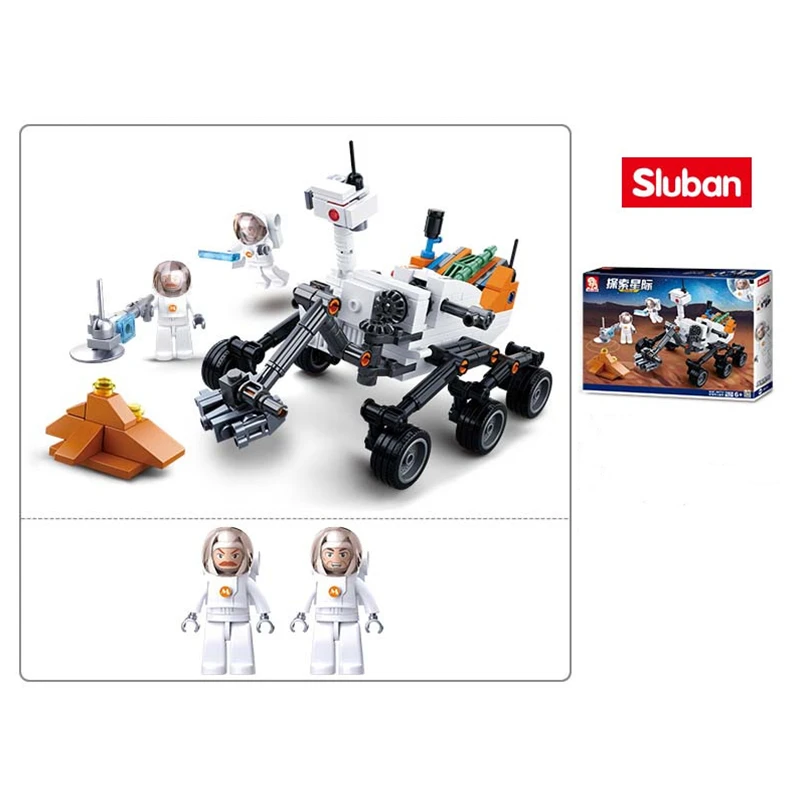 SLUBAN Curiosity Mars Rover Building Blocks Interstellar Exploration Series Assembly Model Children\'s Toy  Birthday Gift