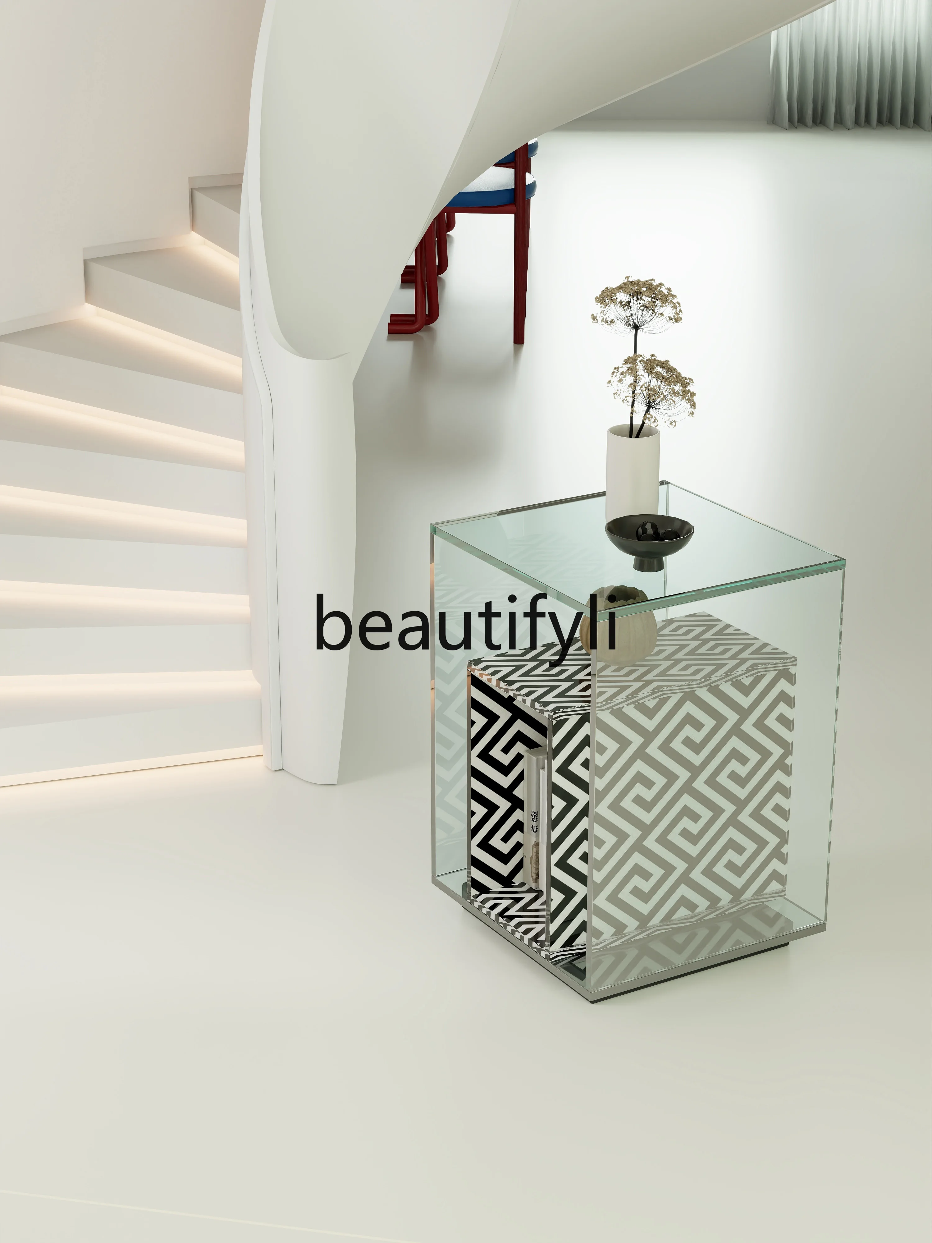 

Living room art creative designer senior sofa small side corner side cabinet