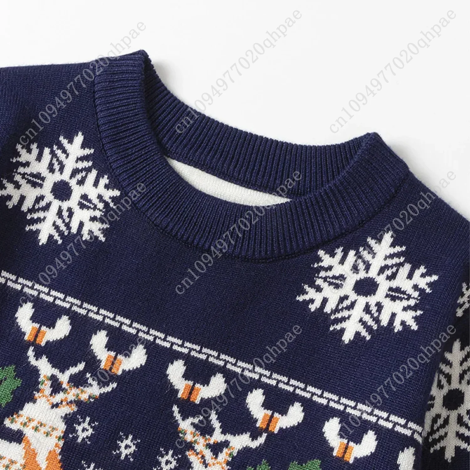 عيد الميلاد الاطفال سترة الأطفال القطن الدافئة تريكو الخريف الفتيان الفتيات الكرتون طباعة البلوز طفل الملابس الشتوية 2-6 سنوات #5