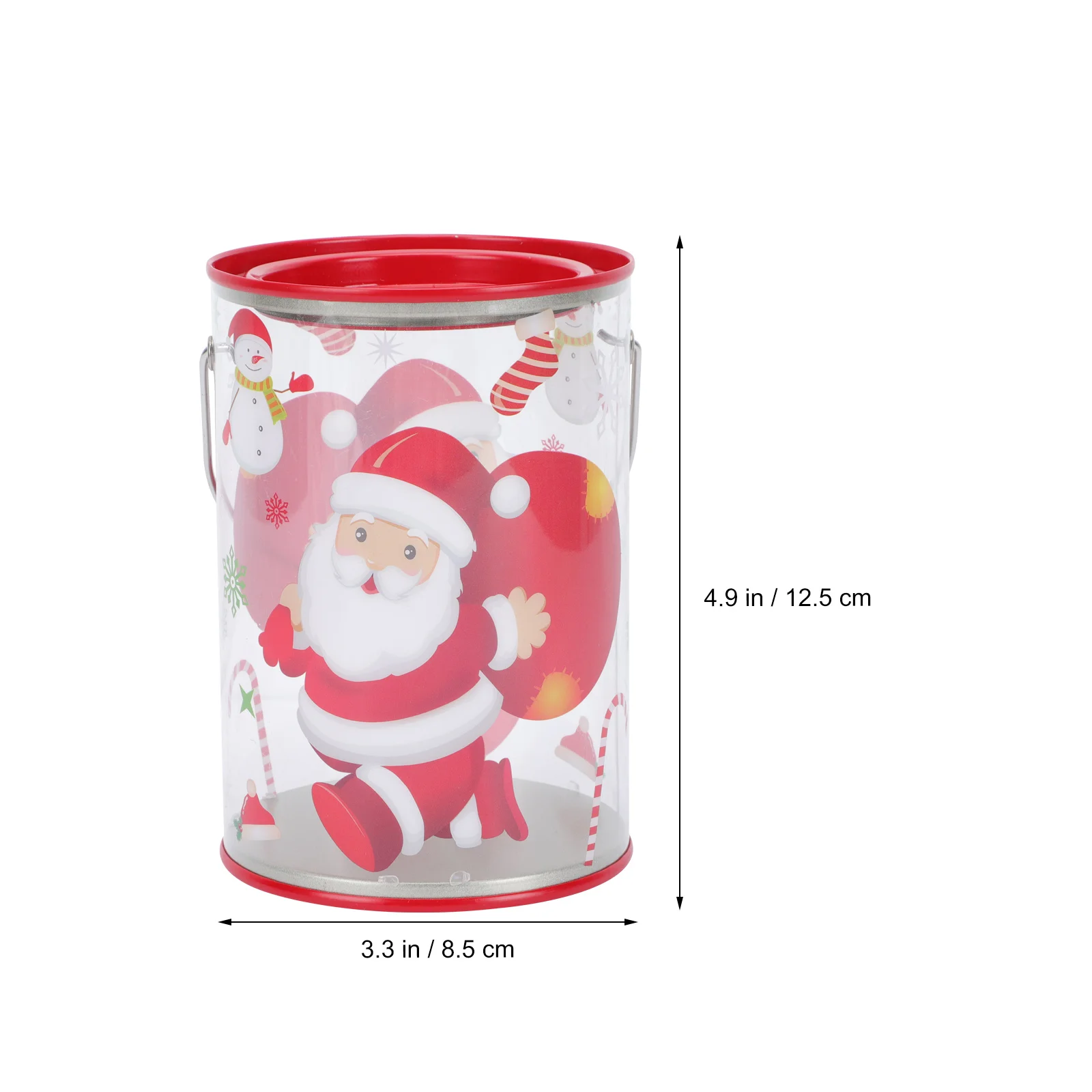 

8 Pcs Gift Box Food Plastic Jars Christmas Containers Cookie Tins The Pet Xmas Candy Canister