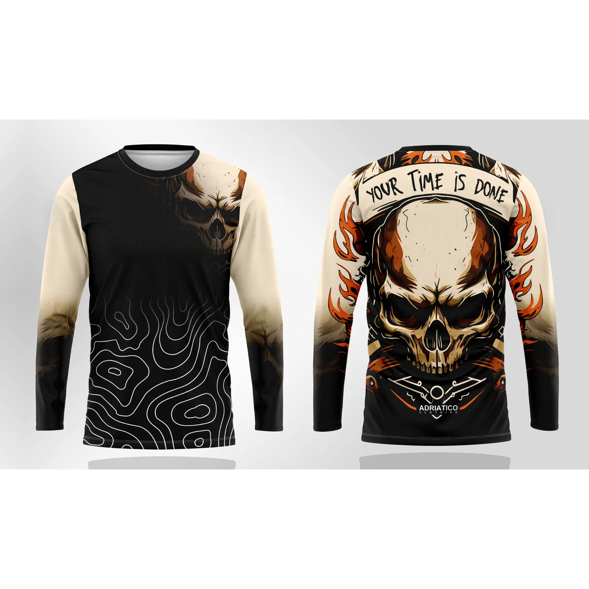 

Mountain Bike Riding 3D Printed Long Sleeved, Sporty, Breathable, Quick Drying Riding MTB Off-road Bike Riding Top