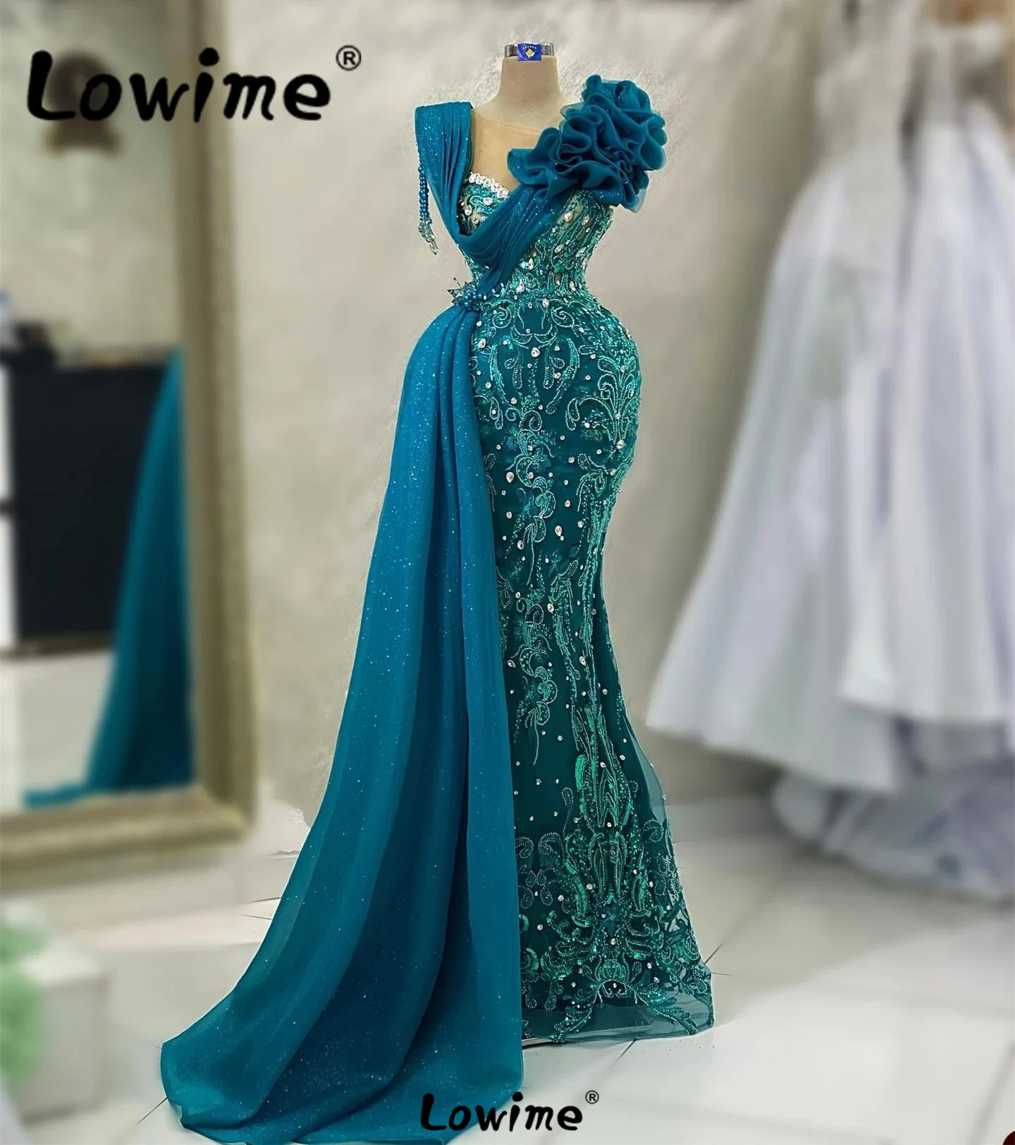 2023 Aso Ebi Beading Tassels Mermaid Prom Dresses Sequined Evening Formal Party Birthday Engagement Gowns Dresses Robe De Soiree