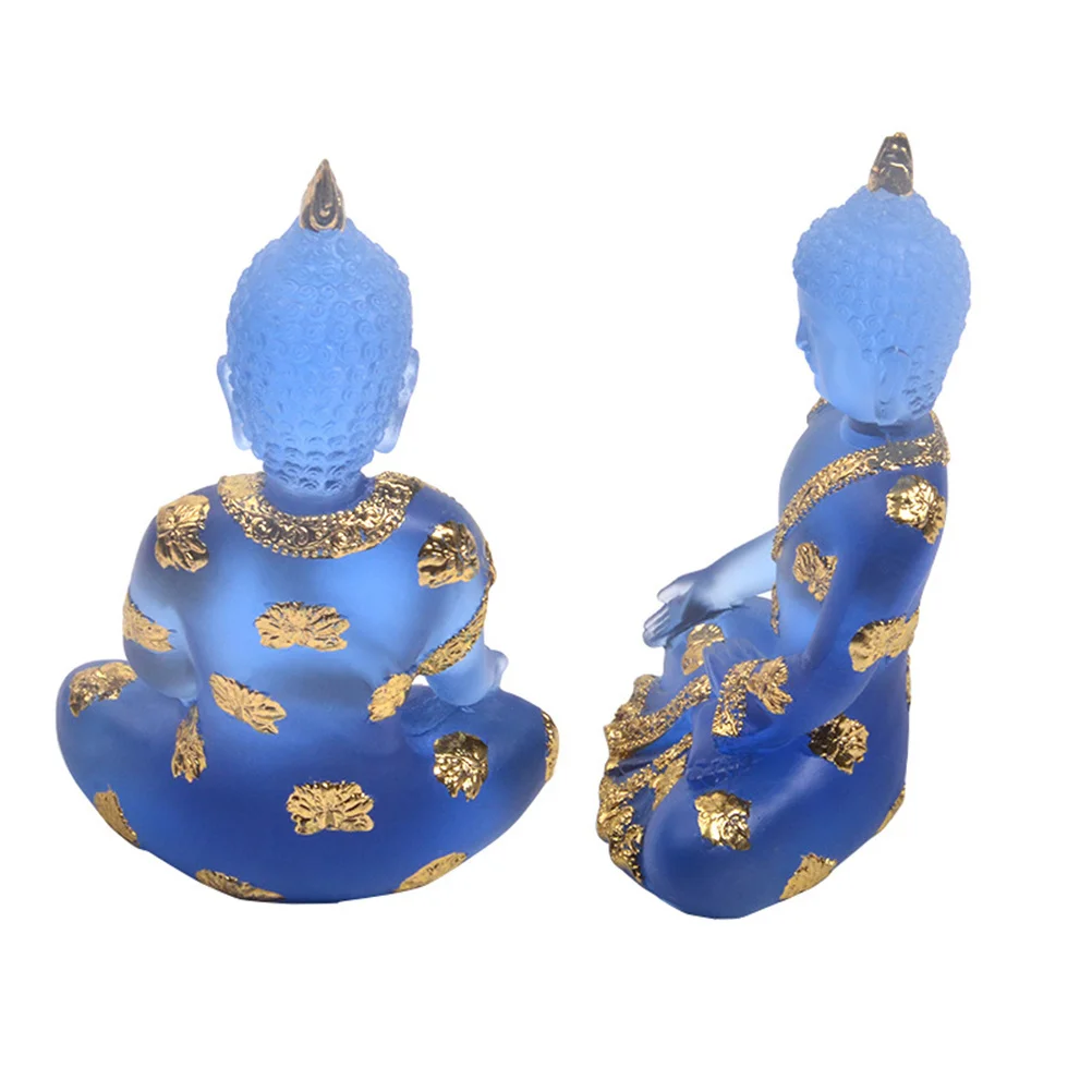 

1Pcs Resin Buddha Statue Transparent Decoration for Home Office Car Yoga Room Positive Energy Sculpture Ornament