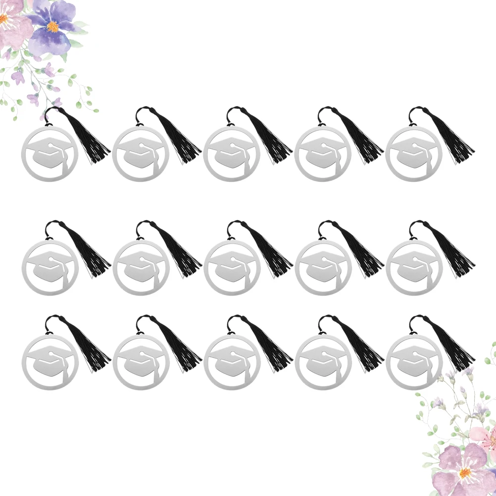 

15 Pcs Doctor Hat Bookmark Page Marker Gift Graduation Fine Fun Bookmarks Gifts Metal