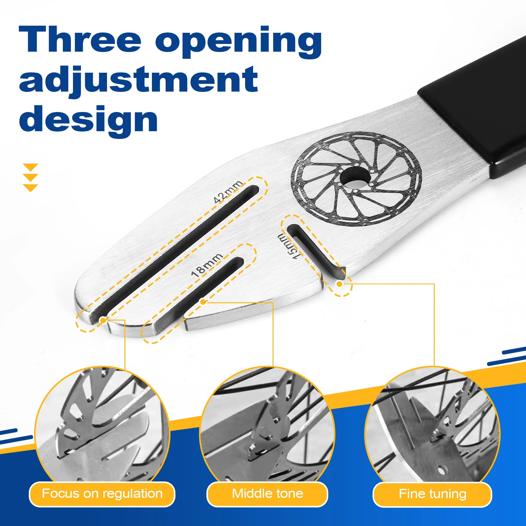【CYBER MONDAY】Bike Disc Brake Correction Wrench Brake Rotor Alignment Truing Tool with Disc Brake Pads Tool for MTB Road Bike
