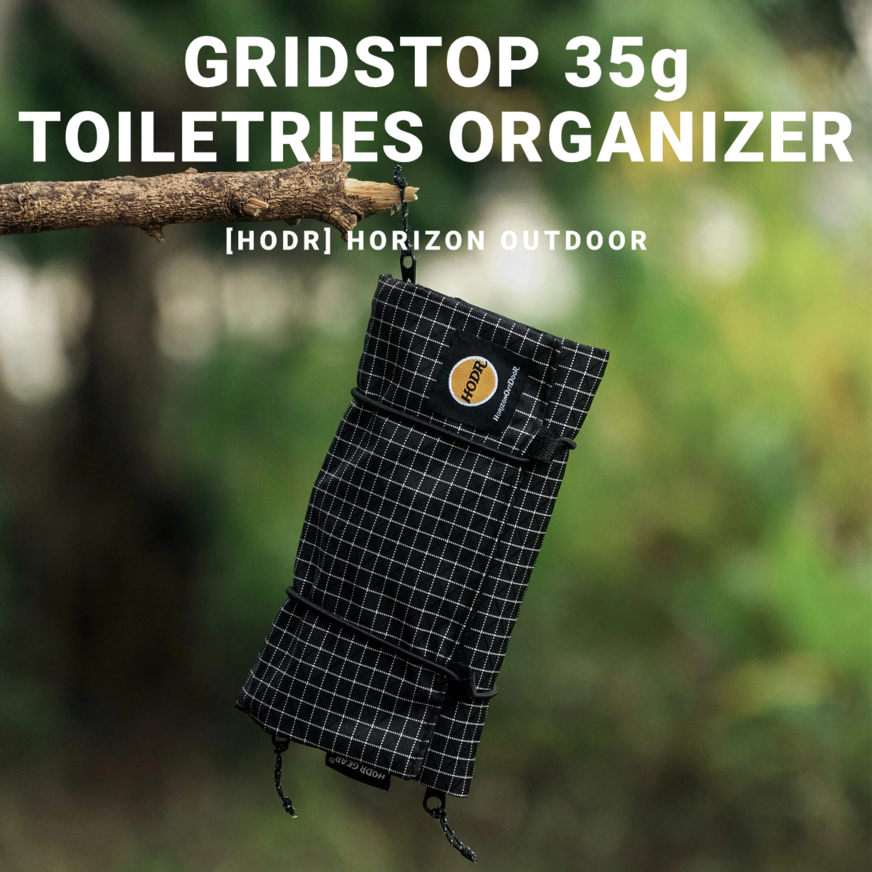 HODRGEAR Organizzatore di articoli da toeletta ultraleggero UHMWPE Gridstop |   Custodia in rete arrotolabile da 35 g |   Cerniere YKK |   Escursionismo e conservazione EDC UL GEAR