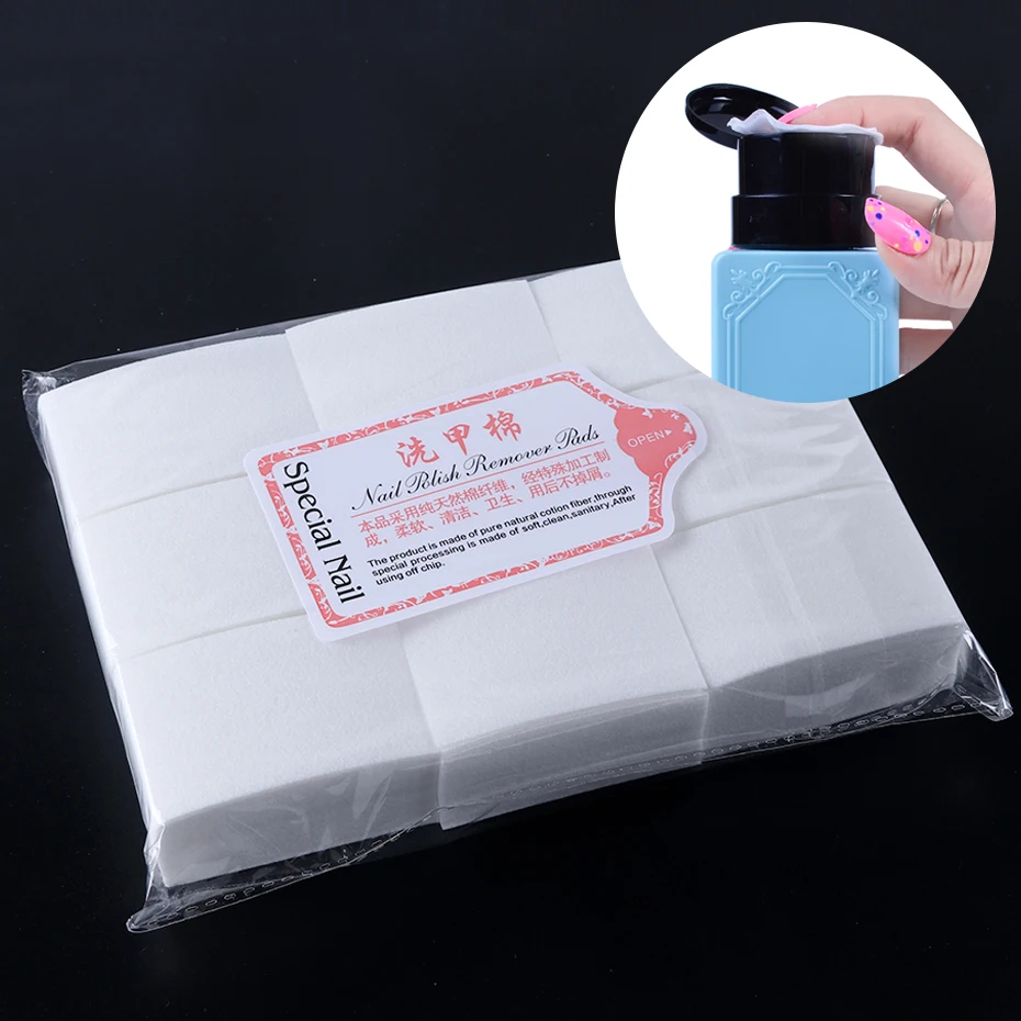 450pcs Gel Nail Polish Remover Pads Manicure Lint Free Napkins Soak Off Nail Wipes Cotton Cleaning Varnish Nail Art Tool LY957-1