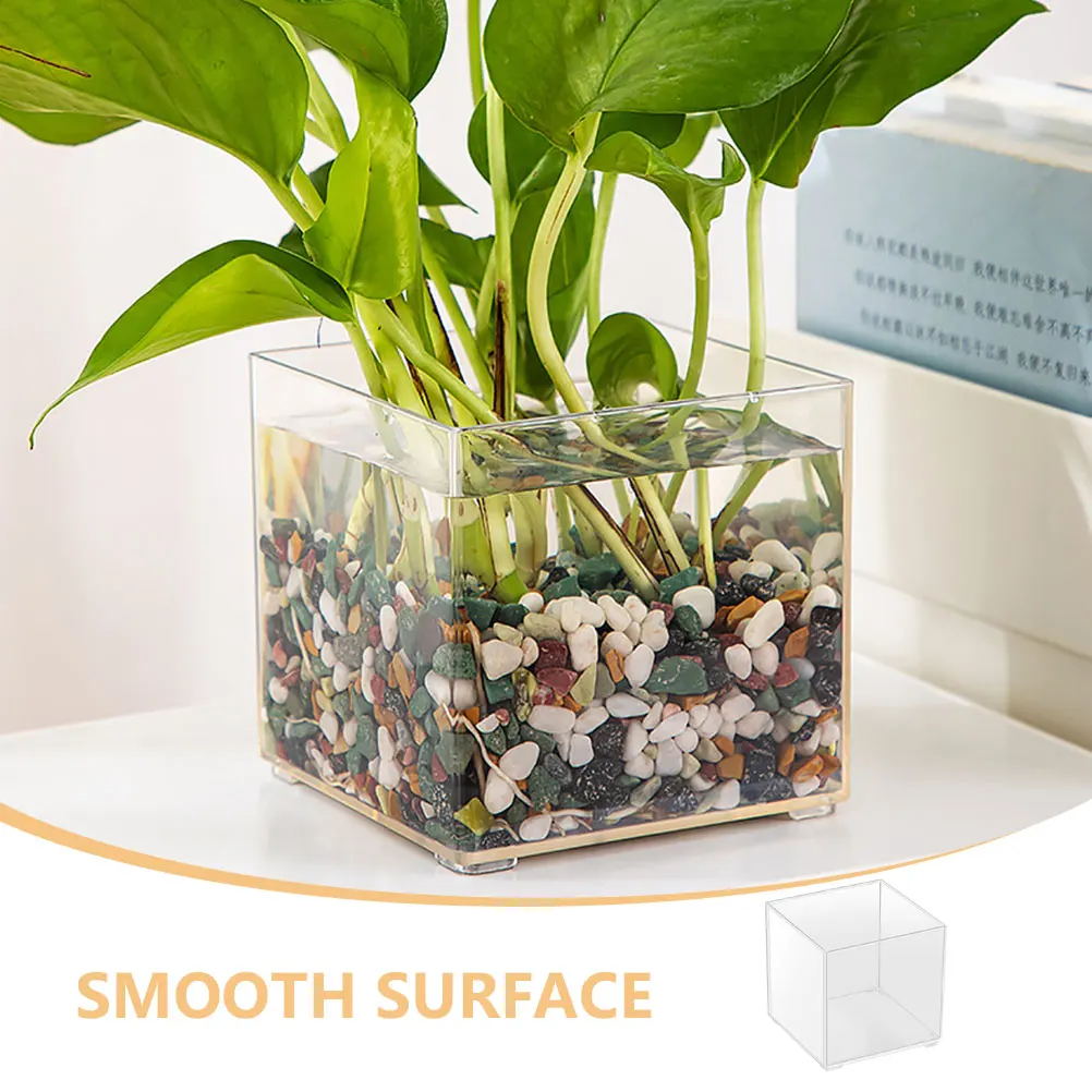 

2pcs Hydroponic Plant Vessel Transparent Desktop Container For Succulents Diy Micro Landscape Moss Terrarium Simple Decorative