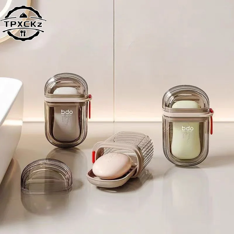 

Creative Travel Soap Case With Lid Sealed And Drainable Portable Small Soap Box Travel Soap Box 1pc Travel Container Dish Tray