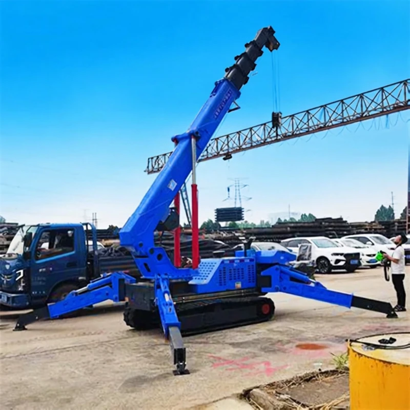 Factory Wholesale Spider Crane Compact Crawler Telescopic Boom Hydraulic Remote Control Small Lifting Spider Crane