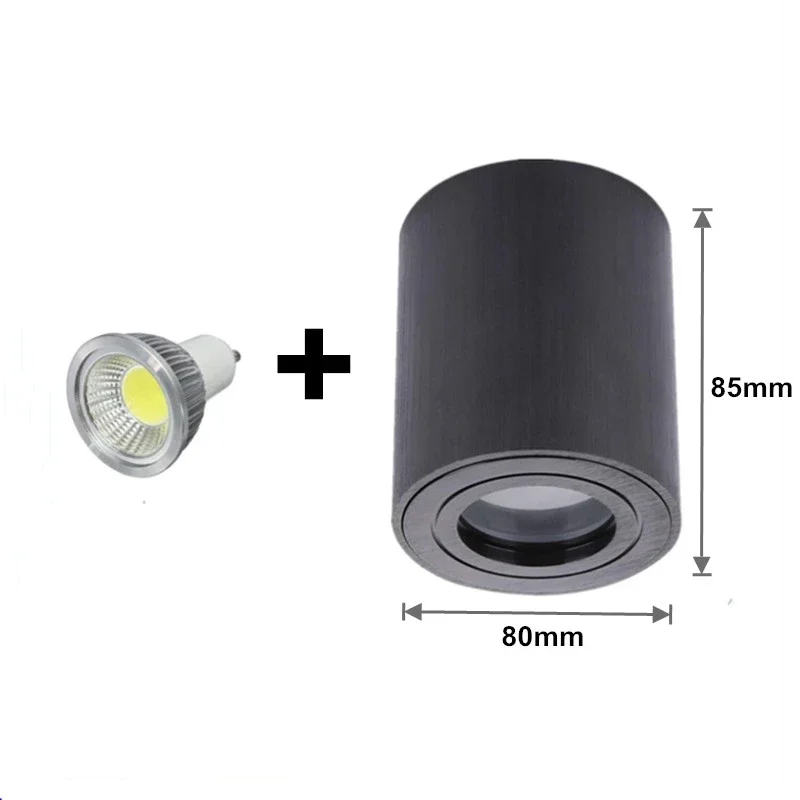 Faretto da incasso a montaggio superficiale rotondo a LED 9W 12W 15W GU10 lampada da camera da letto a soffitto a cilindro con lampada da soffitto AC110V 220V