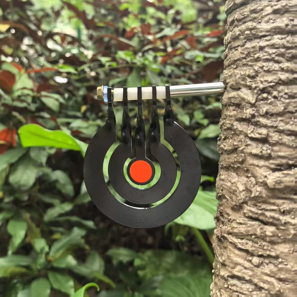 Shooting Practice with a Three-Ring Tree-Inserted Rotating Pendulum Target Made of 3-Millimeter-Thick Metal