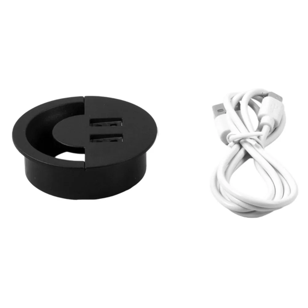 

Организация рабочего пространства для домашнего офиса Крышка отверстия для кабеля Крышка отверстия для кабеля с USB-портами Эффективное управление кабелями