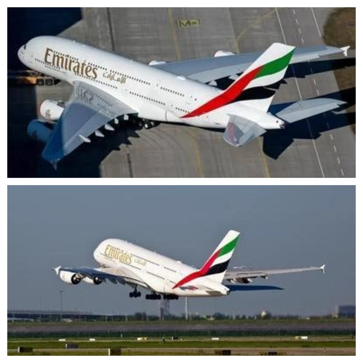 Replica Plane Model Airplane Kits 380 A380 Emirates Airlines 1/160 Scale 45.5cm Aircraft Resin Model Plane with Stand for