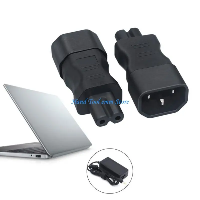 H37F Power Plugs Converters C14 to C7 Male Female Adapter for Electronic Devices