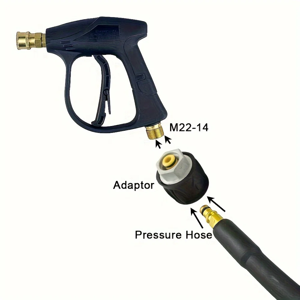Adaptor lepas cepat Wanita M22 14mm Metal untuk mesin cuci tekanan k-series, kompatibel dengan Karcher, Nilfisk, Parkside, Bosch