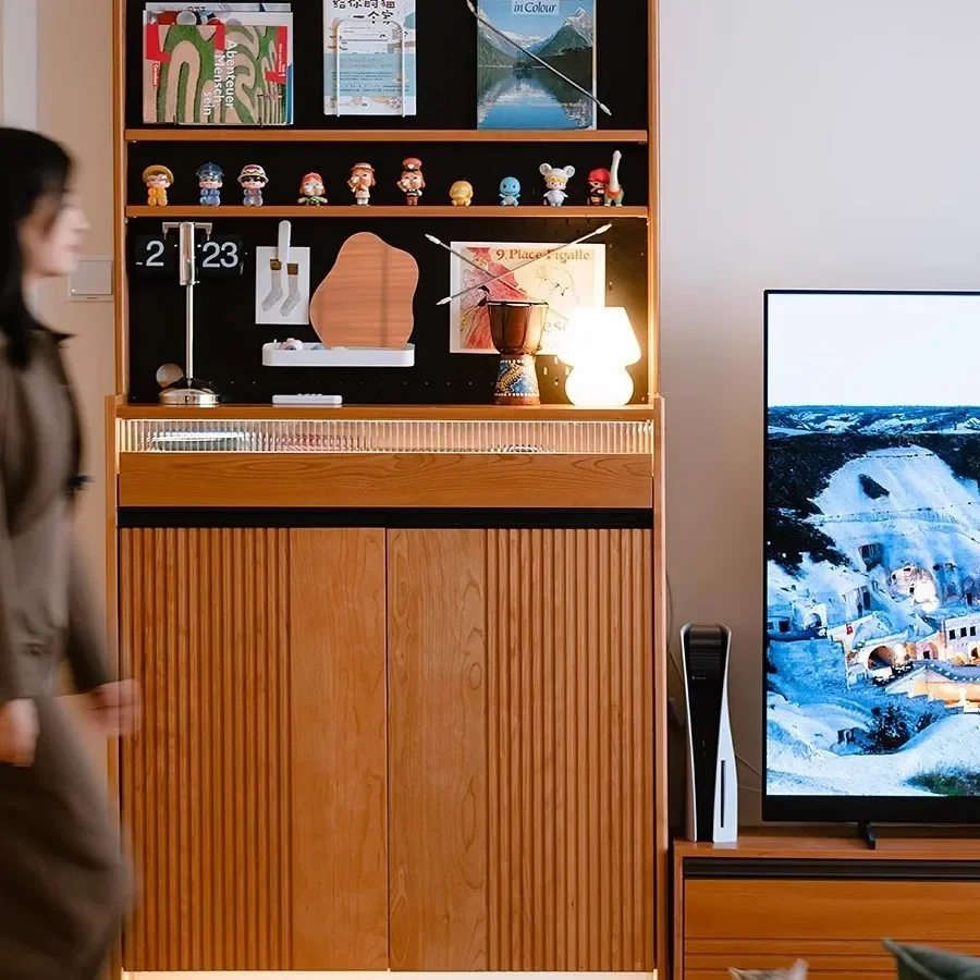 

Lockers, living room partition cabinets, large capacity ultra-thin solid wood storage cabinets