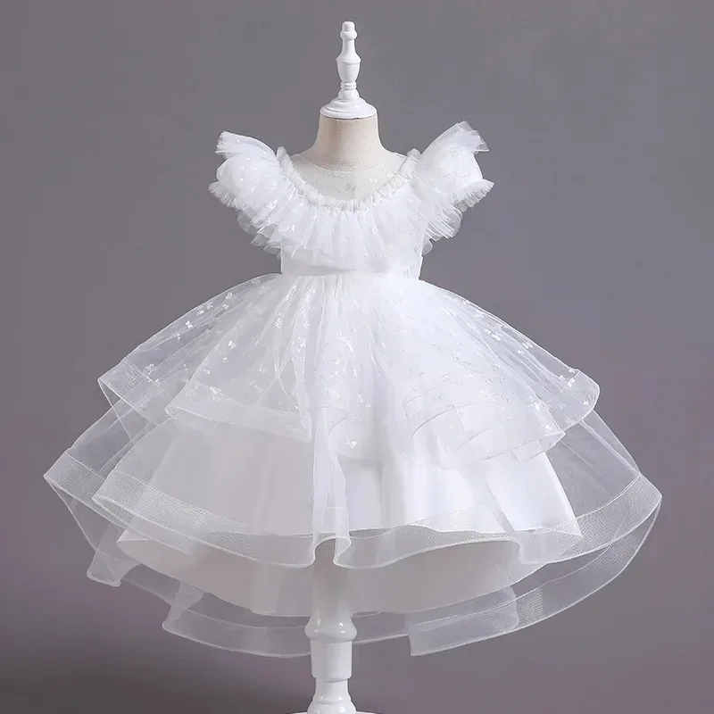 الأميرة الصغيرة الوردي بريق توتو فساتين الصيف طفل الفتيات حفلة عيد ميلاد الرقص الذيل فستان Vestidos للفتيات 3 5 7 10 11 Y