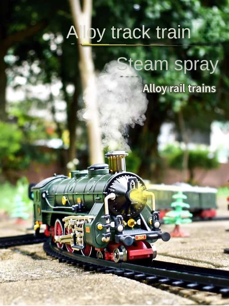 Classic Train Railway Set Steam Locomotive Small Train Electric