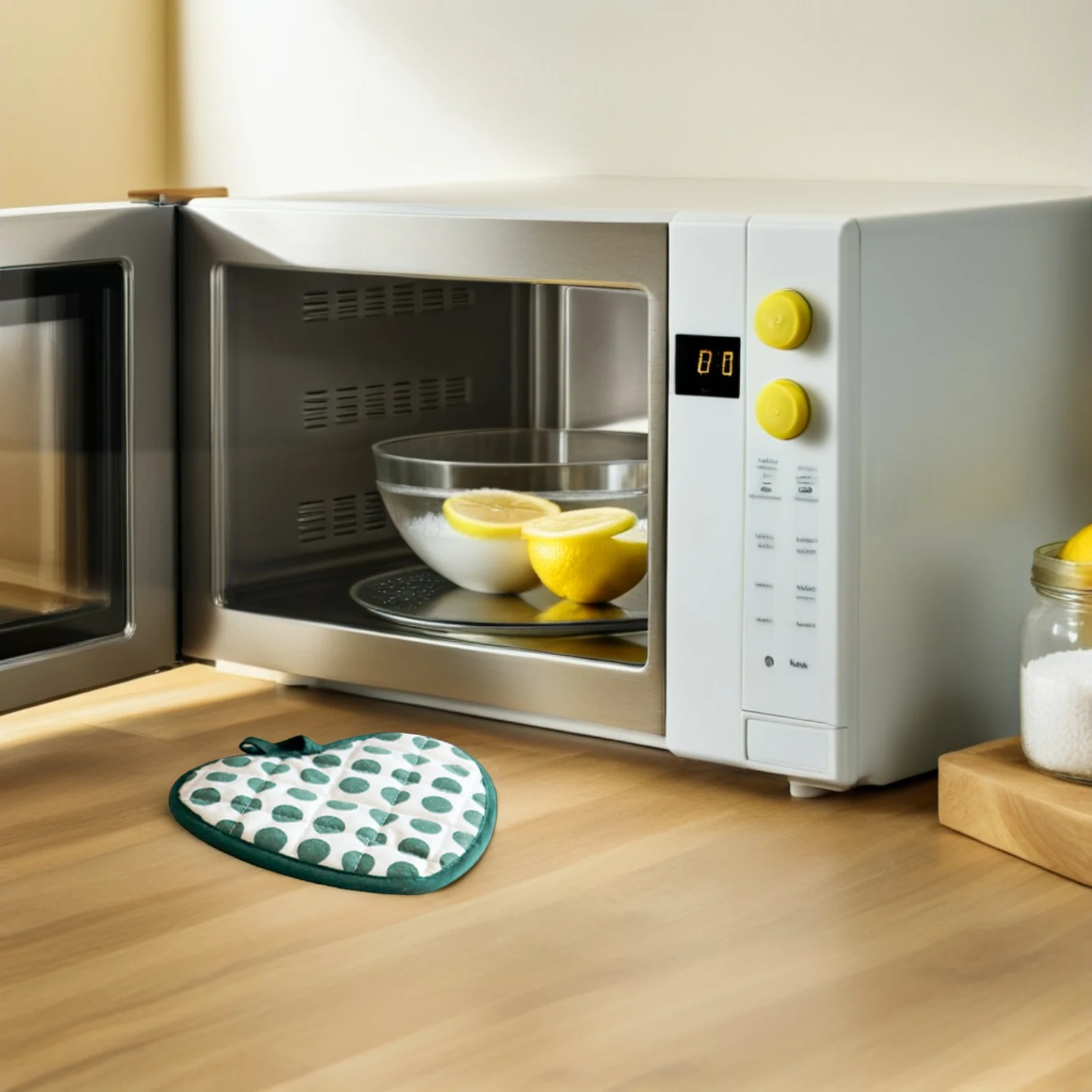 

3Pcs Cute Kitchen Mitts - Heart Shaped Heat Resistant Gloves for Baking - Non Slip Oven Glove Set for Holiday Cooking and Bbq