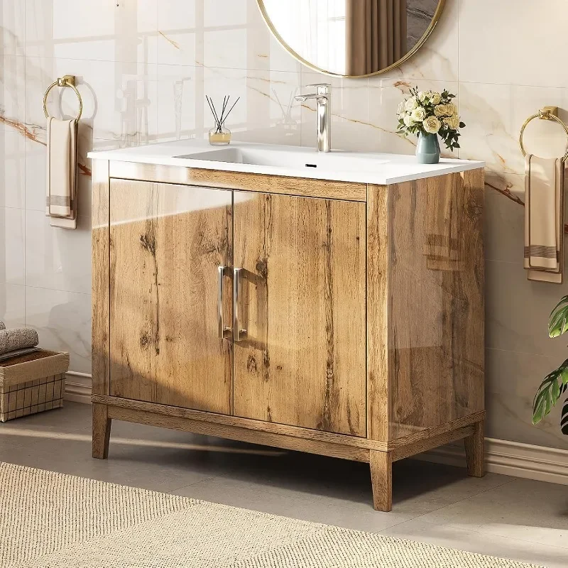 Wood Bathroom Vanity with Sink Combo, 39