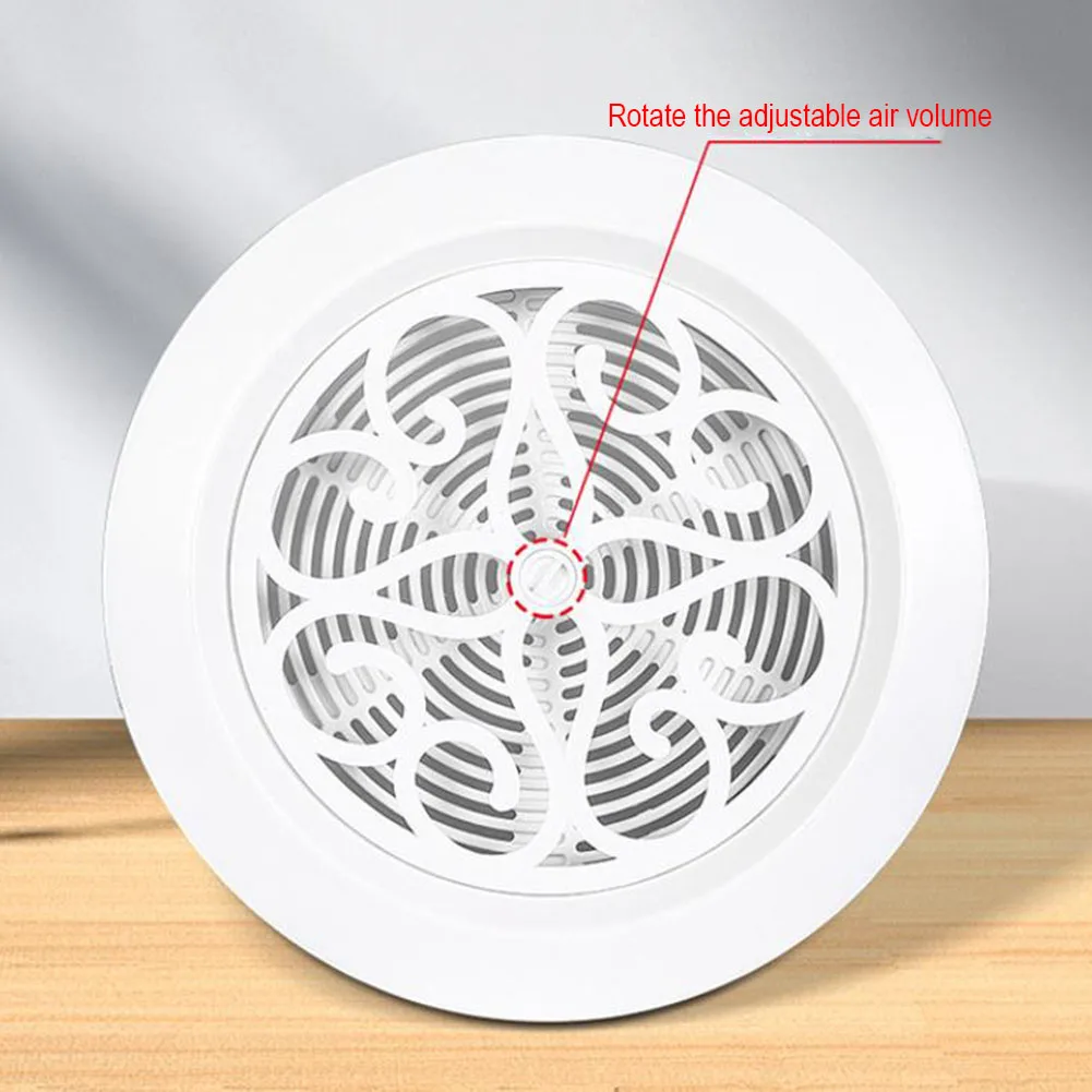 1pc ABS Round Air Vent Central Air Conditioner Air Vent Can Adjust The Air Volume Heating Cooling Ventilation Cap Vent Cover