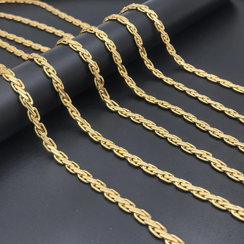 الهيب هوب ربط سلسلة قلادة للنساء الرجال 18 بوصة سحر 6 مللي متر سلسلة مسطحة العصرية ارتداء اليومي حفل زفاف هدية #5