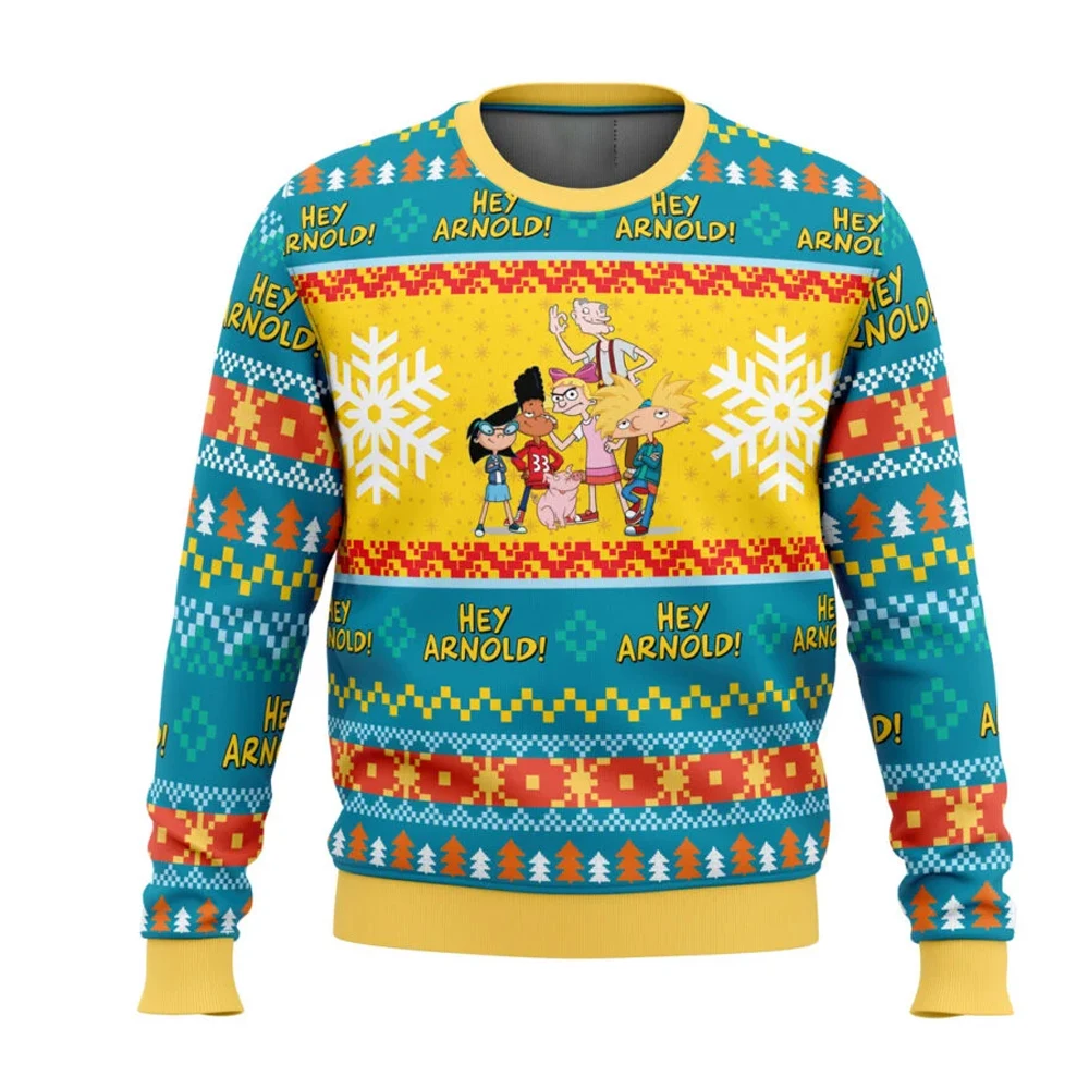 Noel Hey 95.! Pull de Noël dessin animé Anime pour hommes et femmes, sweat à capuche pour couple, haut pull, en-ly, nouveau, 202